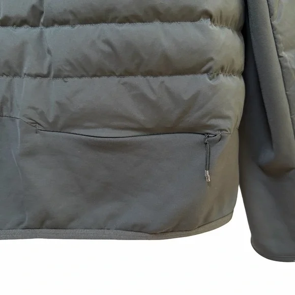 Lululemon Mens Down For It All Goose Down Puffer Jacket Size XXL Army Green FLAW